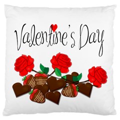 Valentine s Day Gift Large Cushion Case (two Sides) by Valentinaart