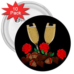 Valentine s Day Design 3  Buttons (10 Pack)  by Valentinaart