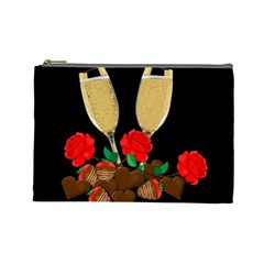 Valentine s Day Design Cosmetic Bag (large)  by Valentinaart