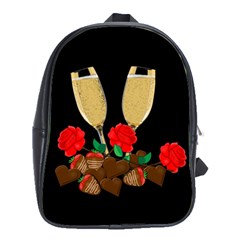 Valentine s Day Design School Bags(large)  by Valentinaart