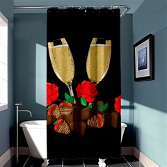 Valentine s Day Design Shower Curtain 36  X 72  (stall)  by Valentinaart