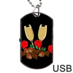 Valentine s day design Dog Tag USB Flash (Two Sides) Front