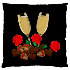 Valentine s Day Design Large Cushion Case (one Side) by Valentinaart