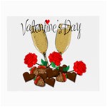 Valentine s day romantic design Small Glasses Cloth (2-Side) Front