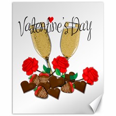 Valentine s Day Romantic Design Canvas 11  X 14   by Valentinaart