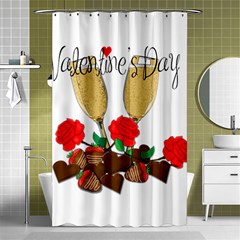 Valentine s Day Romantic Design Shower Curtain 48  X 72  (small)  by Valentinaart