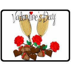 Valentine s Day Romantic Design Double Sided Fleece Blanket (large)  by Valentinaart