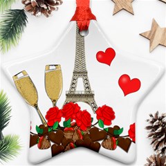 Romance In Paris Star Ornament (two Sides) by Valentinaart