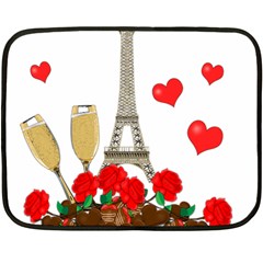 Romance In Paris Double Sided Fleece Blanket (mini)  by Valentinaart