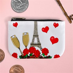 Romance In Paris Mini Coin Purses by Valentinaart