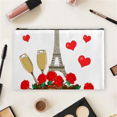 Romance In Paris Cosmetic Bag (large)  by Valentinaart