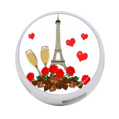 Romance In Paris 4-port Usb Hub (two Sides)  by Valentinaart