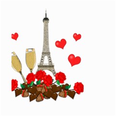 Romance In Paris Small Garden Flag (two Sides) by Valentinaart