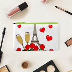 Romance In Paris Cosmetic Bag (xs) by Valentinaart