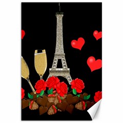 Pariz Canvas 12  X 18   by Valentinaart