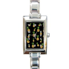 Pineapples Rectangle Italian Charm Watch by Valentinaart