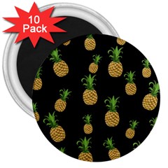 Pineapples 3  Magnets (10 Pack)  by Valentinaart