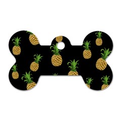 Pineapples Dog Tag Bone (one Side) by Valentinaart