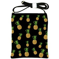 Pineapples Shoulder Sling Bags by Valentinaart