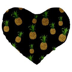 Pineapples Large 19  Premium Heart Shape Cushions by Valentinaart