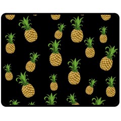 Pineapples Double Sided Fleece Blanket (medium)  by Valentinaart