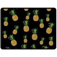 Pineapples Double Sided Fleece Blanket (large)  by Valentinaart