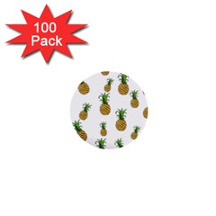 Pineapples Pattern 1  Mini Buttons (100 Pack)  by Valentinaart