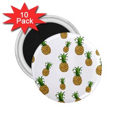 Pineapples Pattern 2 25  Magnets (10 Pack)  by Valentinaart