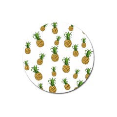 Pineapples Pattern Magnet 3  (round) by Valentinaart