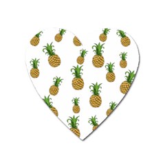 Pineapples Pattern Heart Magnet by Valentinaart