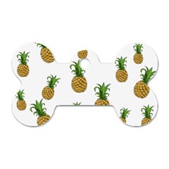 Pineapples Pattern Dog Tag Bone (one Side) by Valentinaart