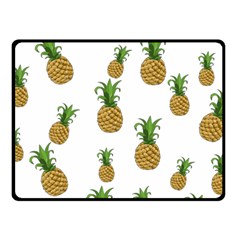 Pineapples Pattern Fleece Blanket (small) by Valentinaart