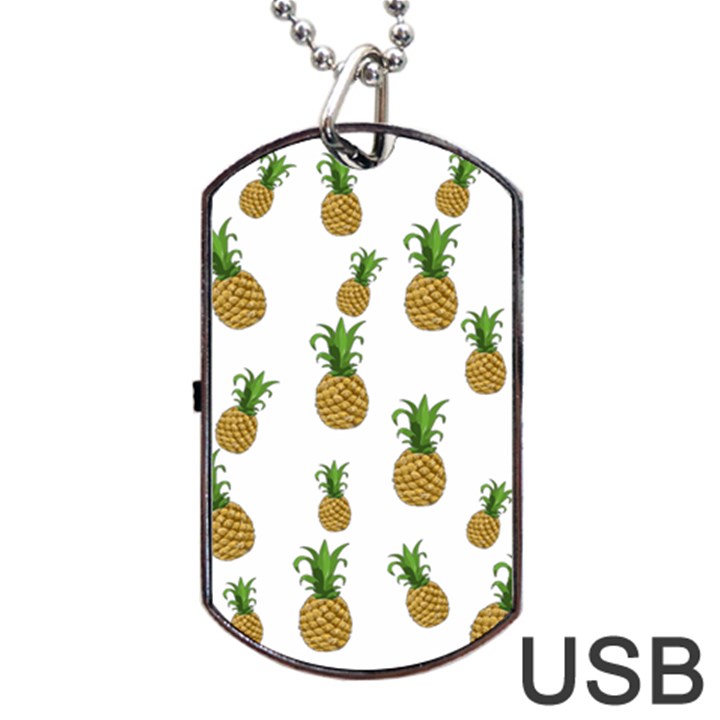 Pineapples pattern Dog Tag USB Flash (Two Sides)