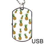 Pineapples pattern Dog Tag USB Flash (Two Sides) Back