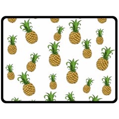 Pineapples Pattern Double Sided Fleece Blanket (large)  by Valentinaart