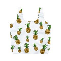 Pineapples Pattern Full Print Recycle Bags (m)  by Valentinaart