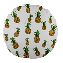 Pineapples Pattern Large 18  Premium Flano Round Cushions by Valentinaart