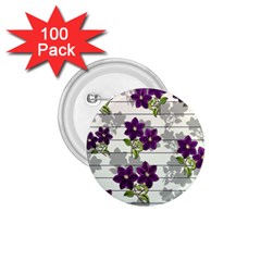 Purple Vintage Flowers 1 75  Buttons (100 Pack)  by Valentinaart