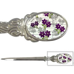 Purple Vintage Flowers Letter Openers by Valentinaart