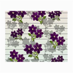 Purple Vintage Flowers Small Glasses Cloth (2-side)