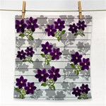 Purple vintage flowers Face Towel Front