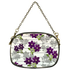 Purple Vintage Flowers Chain Purses (one Side)  by Valentinaart