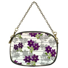 Purple Vintage Flowers Chain Purses (two Sides)  by Valentinaart