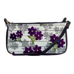 Purple Vintage Flowers Shoulder Clutch Bags by Valentinaart