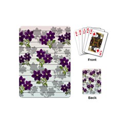 Purple Vintage Flowers Playing Cards (mini)  by Valentinaart