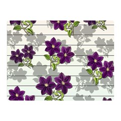 Purple Vintage Flowers Double Sided Flano Blanket (mini) 