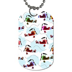 Airplanes Pattern Dog Tag (one Side) by Valentinaart