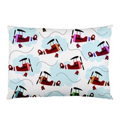 Airplanes Pattern Pillow Case (two Sides) by Valentinaart