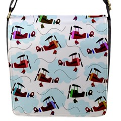 Airplanes Pattern Flap Messenger Bag (s) by Valentinaart