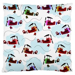 Airplanes Pattern Standard Flano Cushion Case (one Side) by Valentinaart